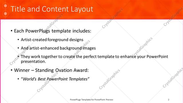 Title and Content presentation slide layout