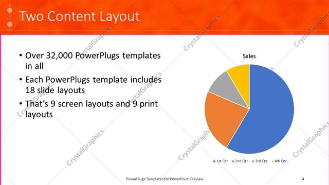 Two Content presentation slide layout