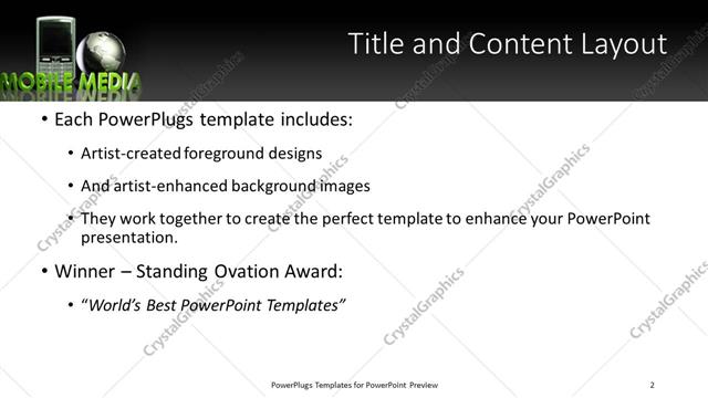 Title and Content presentation slide layout