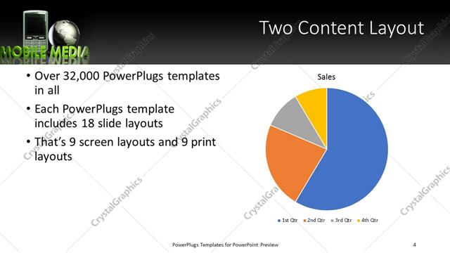 Two Content presentation slide layout