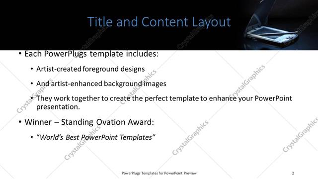 Title and Content presentation slide layout