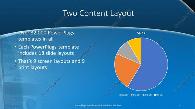 Two Content presentation slide layout