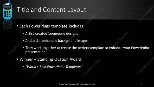 Title and Content presentation slide layout