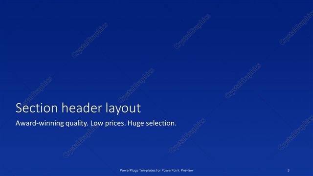 Section Header presentation slide layout