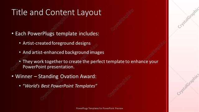 Title and Content presentation slide layout
