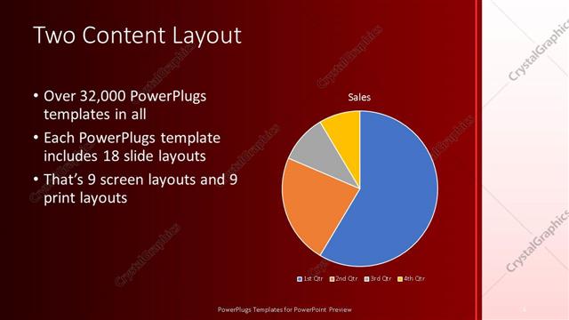 Two Content presentation slide layout