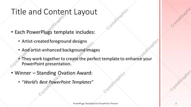 Title and Content presentation slide layout