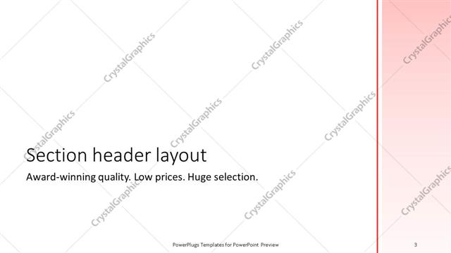 Section Header presentation slide layout