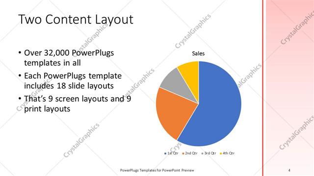 Two Content presentation slide layout