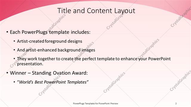 Title and Content presentation slide layout