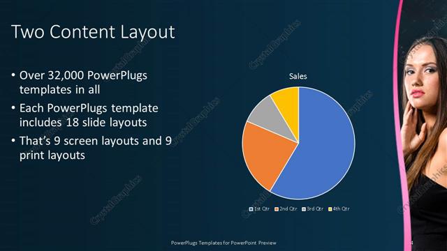 Two Content presentation slide layout
