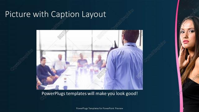 Picture with Caption presentation slide layout
