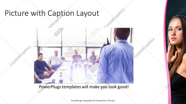 Picture with Caption presentation slide layout