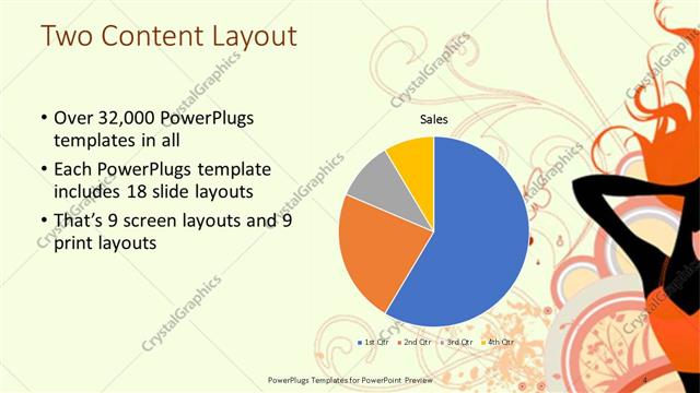 Two Content presentation slide layout