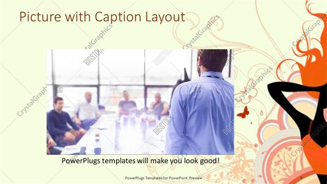Picture with Caption presentation slide layout