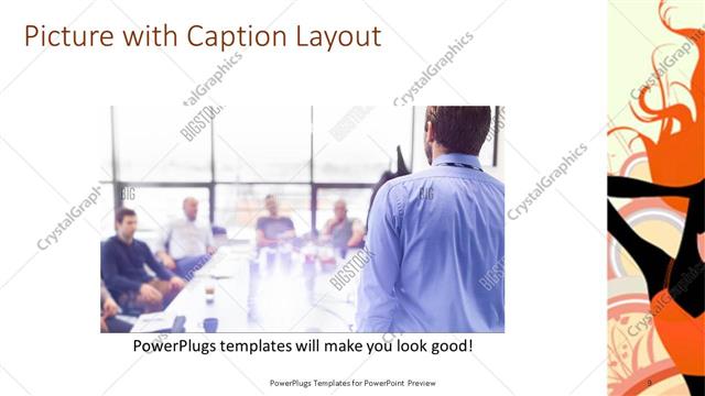 Picture with Caption presentation slide layout