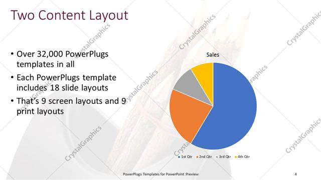 Two Content presentation slide layout