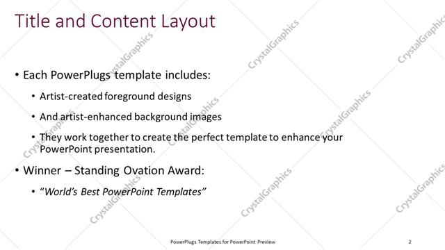 Title and Content presentation slide layout