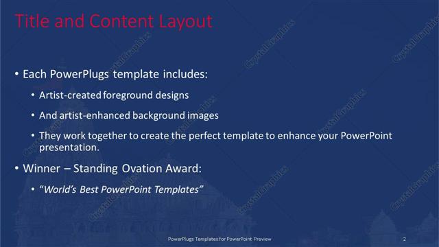 Title and Content presentation slide layout