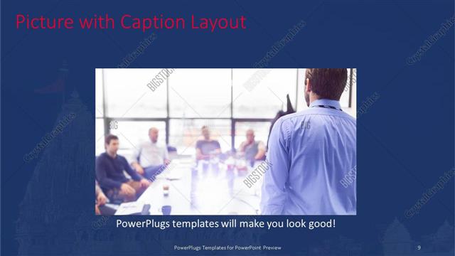 Picture with Caption presentation slide layout