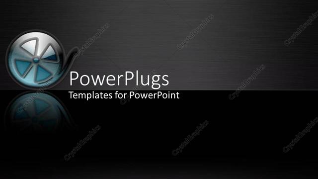  Presentation with film - Modern film roll on black background, film making concept on blackboard patterned background