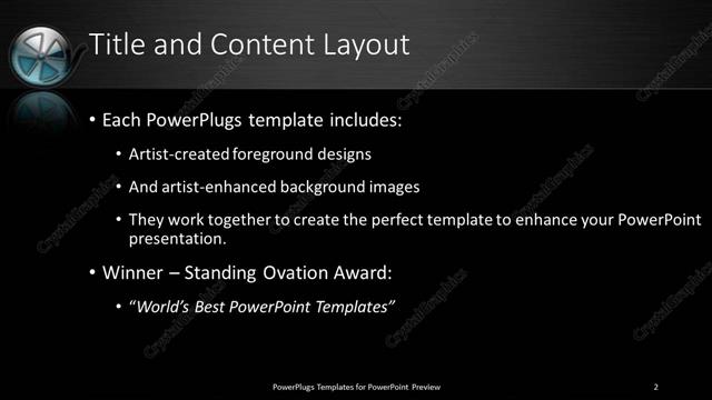 Title and Content presentation slide layout