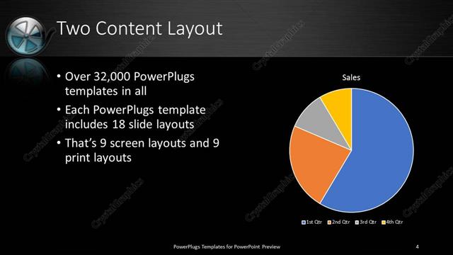 Two Content presentation slide layout