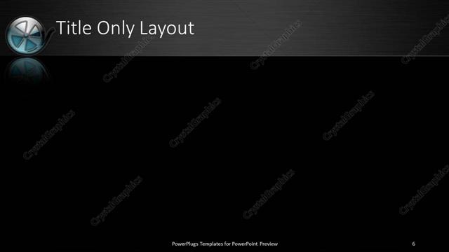 Title Only presentation slide layout