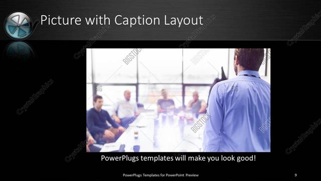 Picture with Caption presentation slide layout