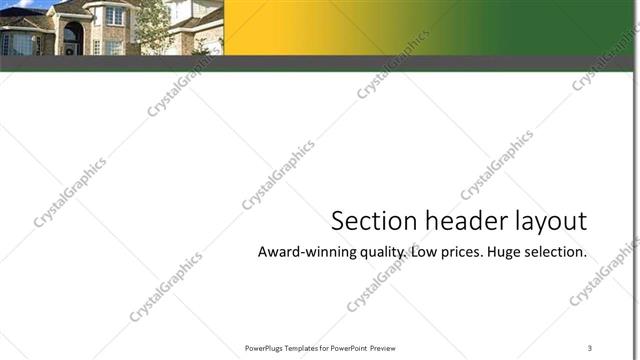 Section Header presentation slide layout