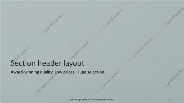 Section Header presentation slide layout