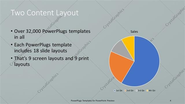 Two Content presentation slide layout