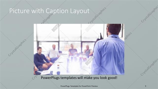 Picture with Caption presentation slide layout