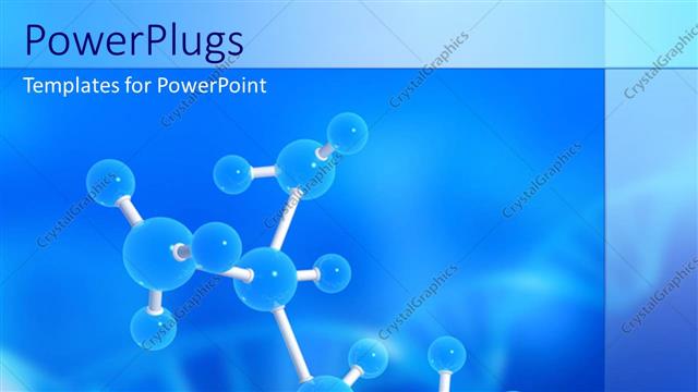  Presentation with molecules - Molecular structure with dna symbol on blue background