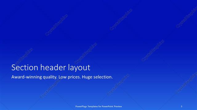 Section Header presentation slide layout