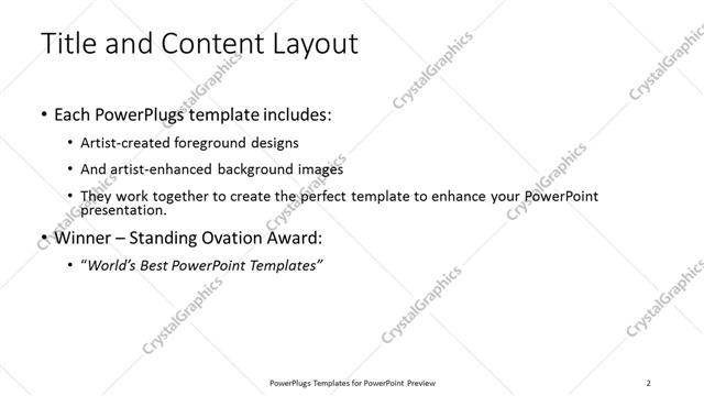 Title and Content presentation slide layout