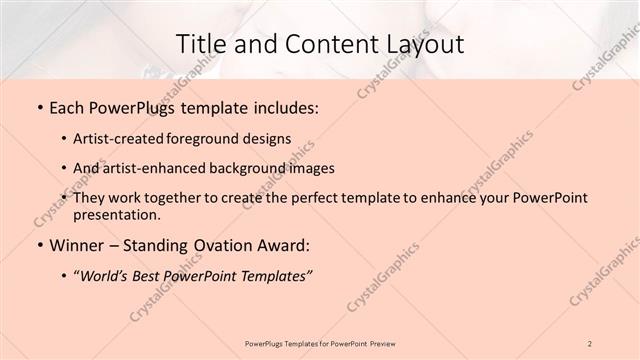 Title and Content presentation slide layout