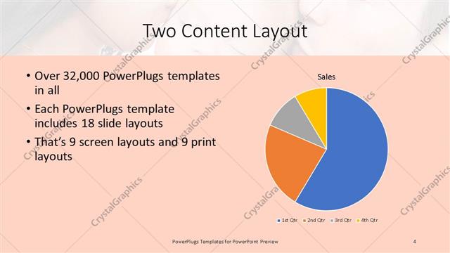 Two Content presentation slide layout
