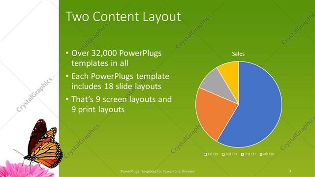 Two Content presentation slide layout