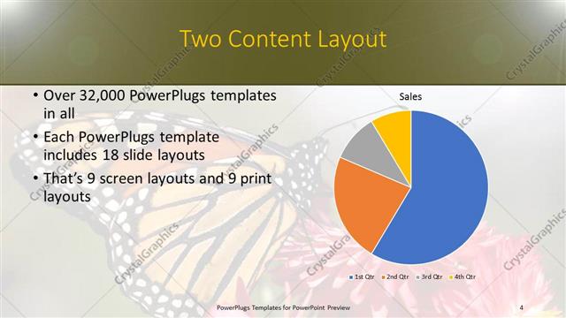Two Content presentation slide layout
