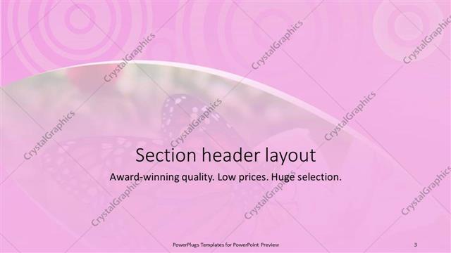Section Header presentation slide layout