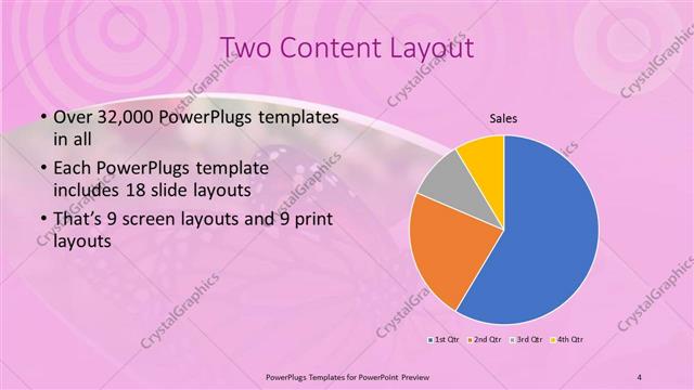 Two Content presentation slide layout