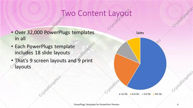 Two Content presentation slide layout