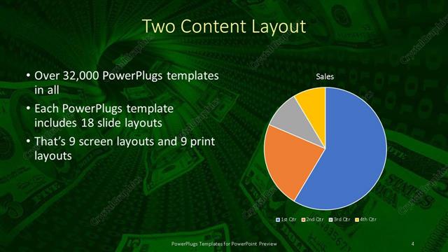 Two Content presentation slide layout