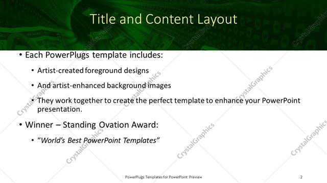 Title and Content presentation slide layout