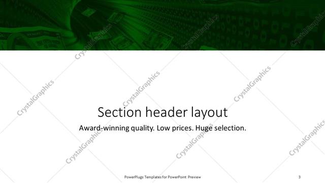 Section Header presentation slide layout