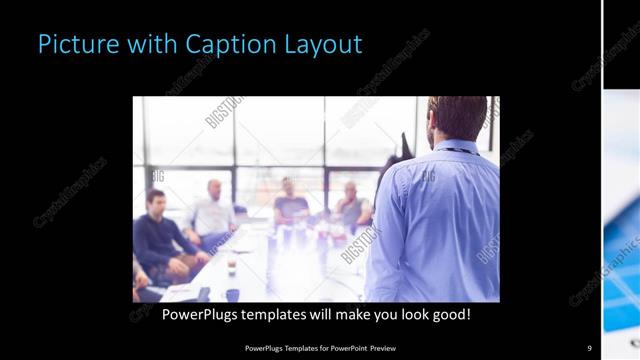 Picture with Caption presentation slide layout