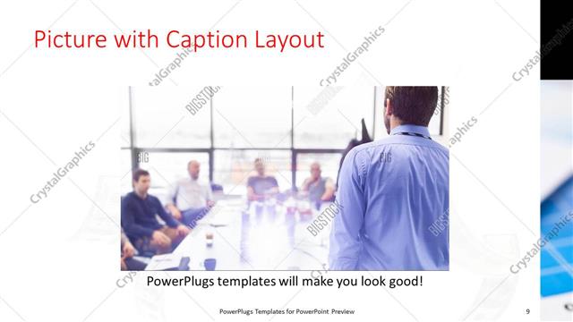 Picture with Caption presentation slide layout