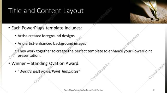 Title and Content presentation slide layout