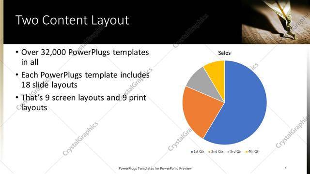 Two Content presentation slide layout